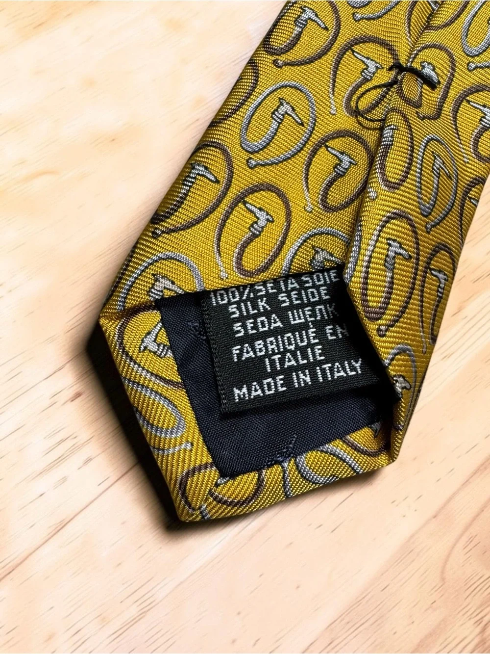 Vintage Trussardi Dog Print 100% Silk Tie Made In Italy